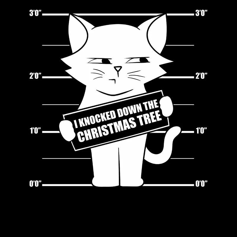 Drôle de chat Noël Mugshot Design - Kitten Lover