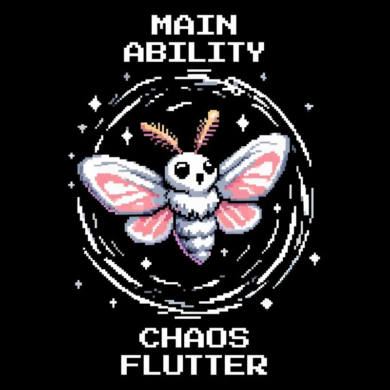 Chaos Moth | Main Ability Retro Gaming Saying