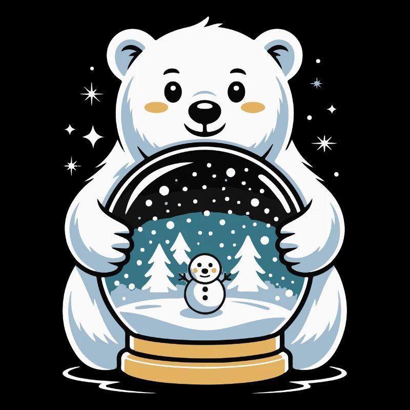 Polarbaer Schneekugel Impression