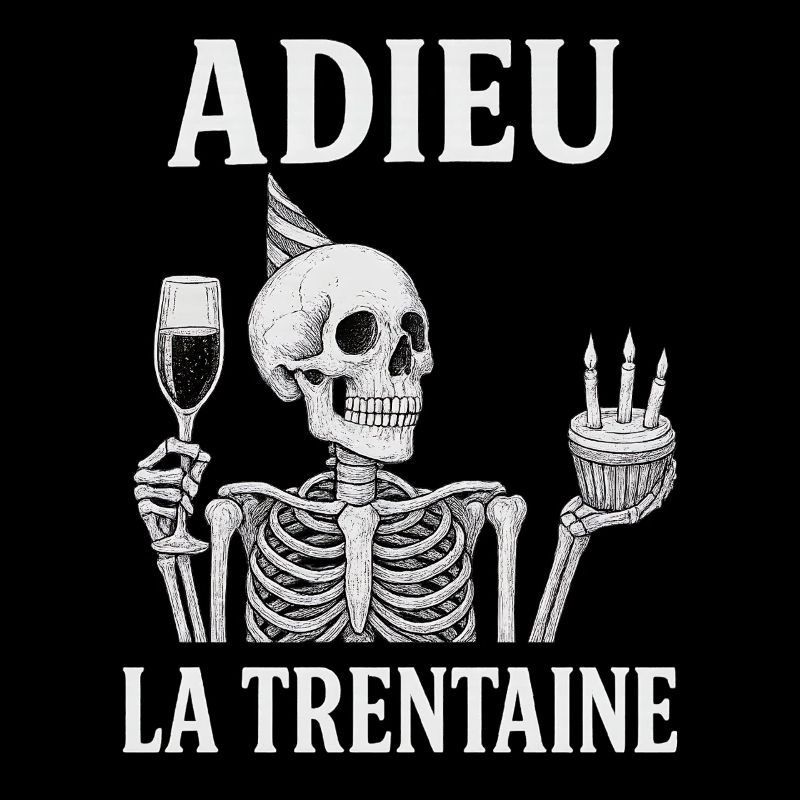 Goodbye Thirty Skeleton Birthday
