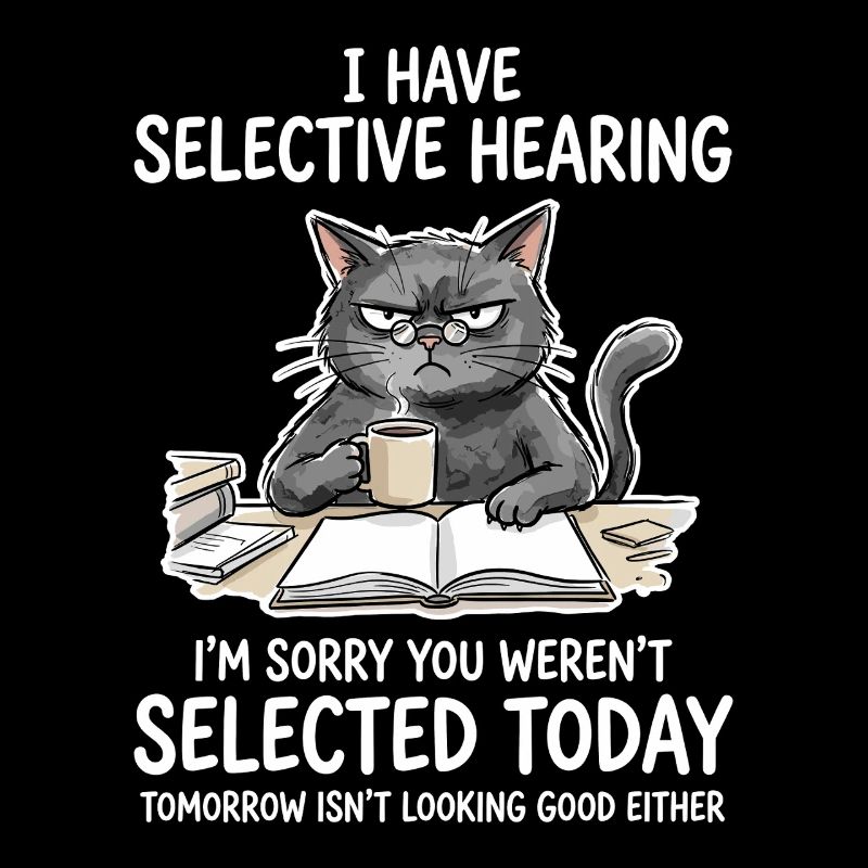 Grummelkat Learning Humor Motif