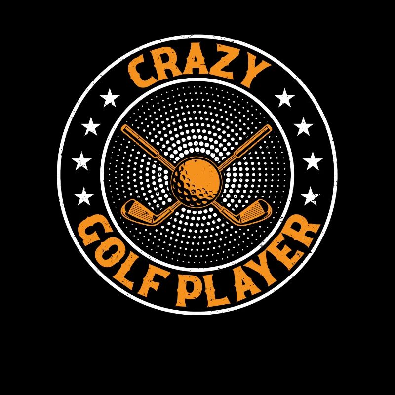 Crazy Golf Player - Golfing Golfer Crazy Golf Play