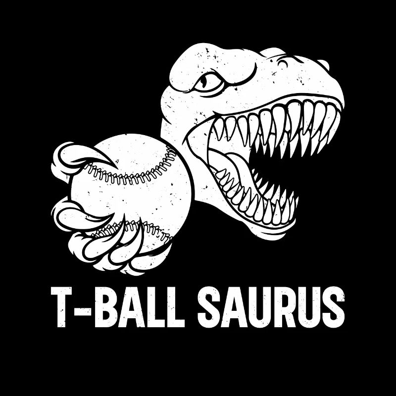 T-ball Saurus Tee-ball Player Dinosaur