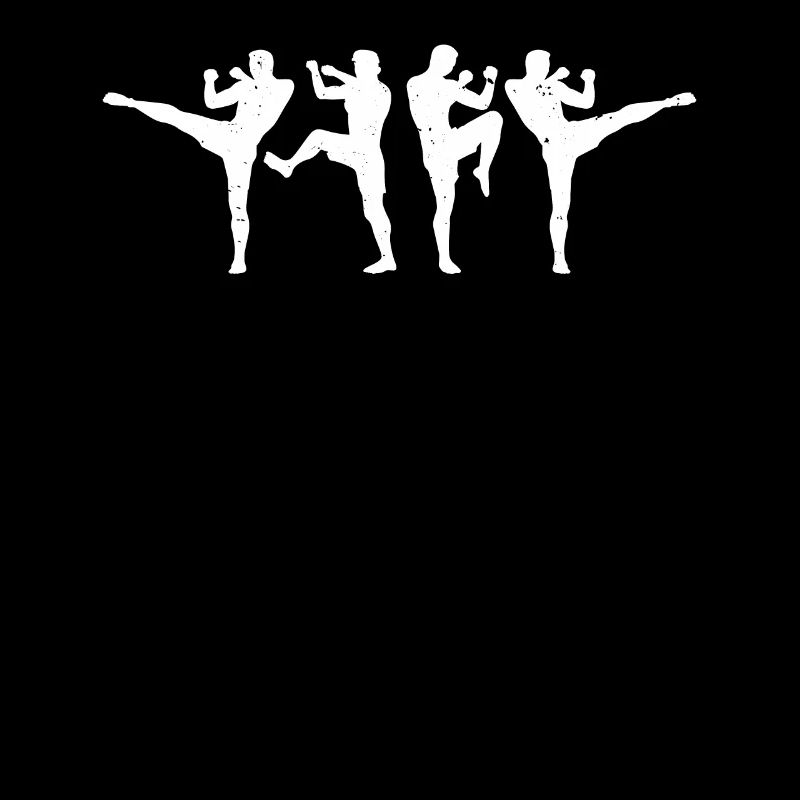 Silhouettes de combattants de Muay Thai Muay Thai