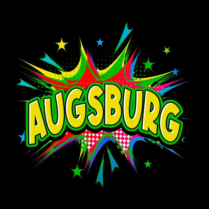 Augsburg Germany City Pop Art Comic Art