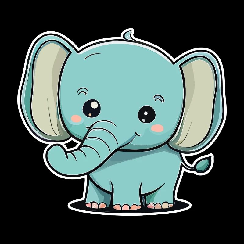 Éléphant éléphant bébé mignon mignon bande dessinée bande dessinée
