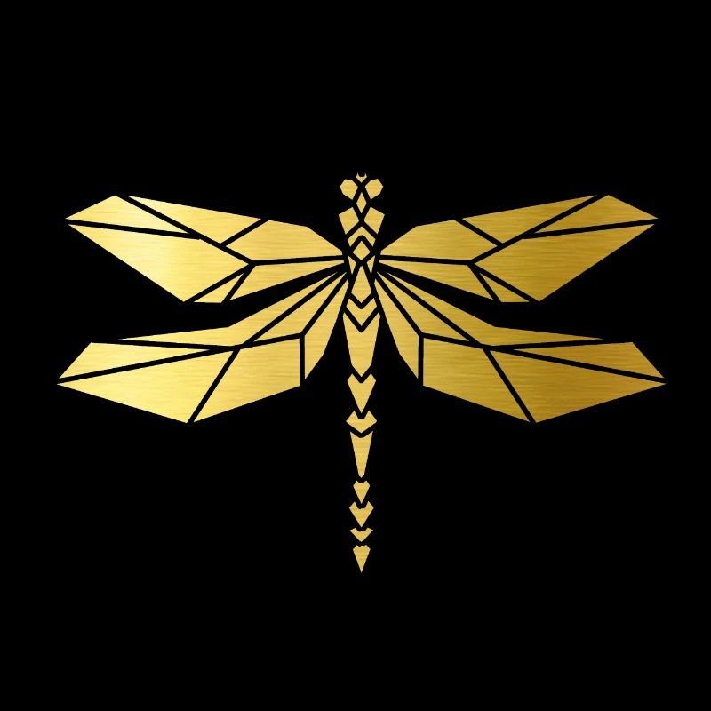 Cooles goldenes Libellen Design!