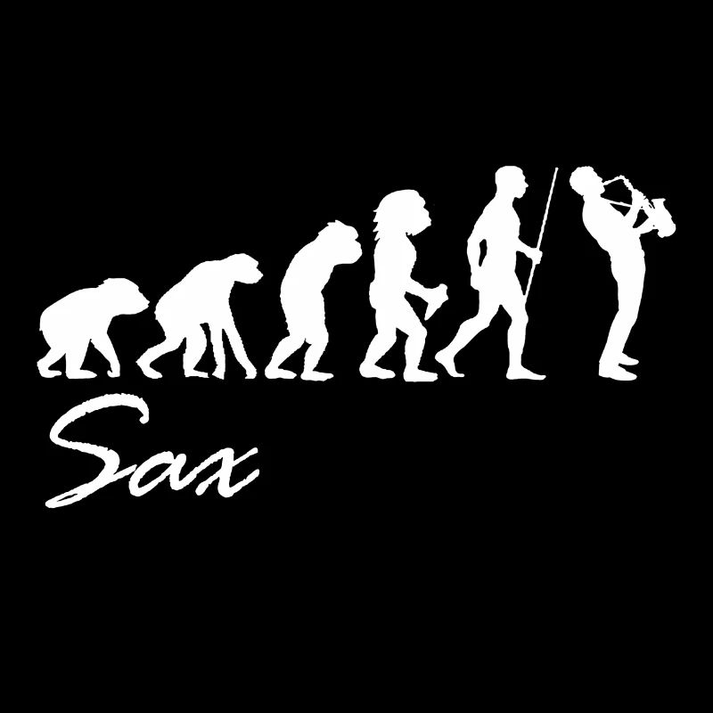 Saxophon Evolution Entwicklung Steinzeit Musiker