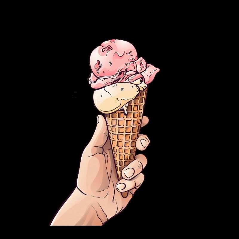 Eis Kugel Lecker Waffeleis Sommer Eiscreme