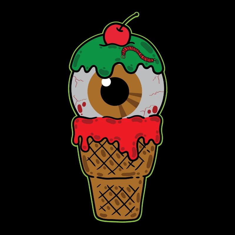 Crème glacée zombie avec limon vert