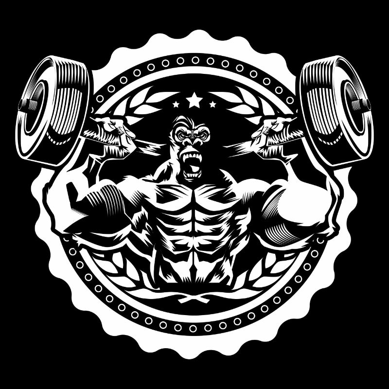 Logo de culturisme gorille