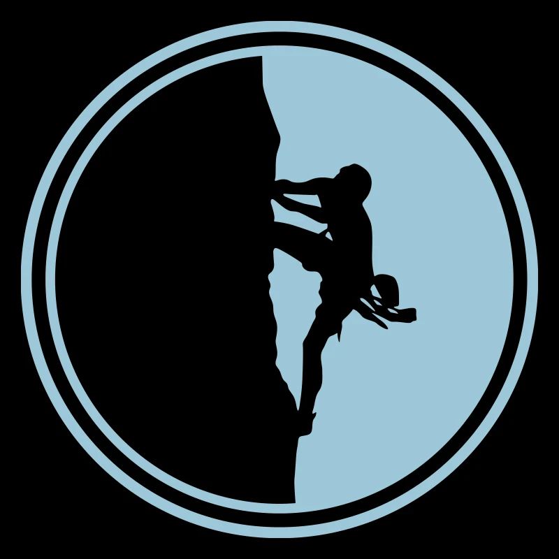 klettern bergsteigen silhouette kreis