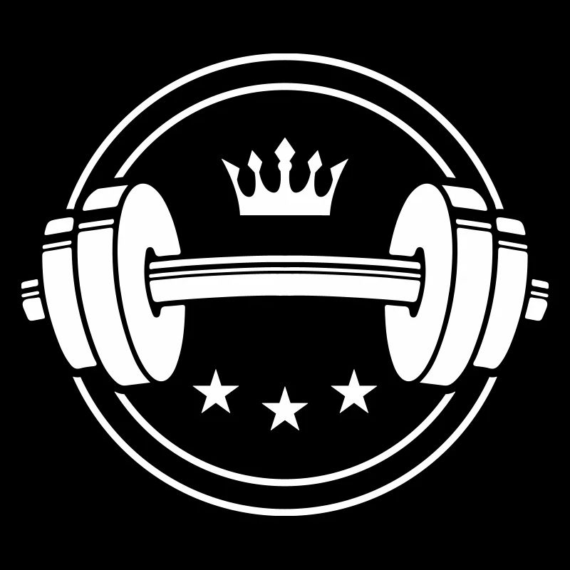 hantel icon gewichte symbol krone