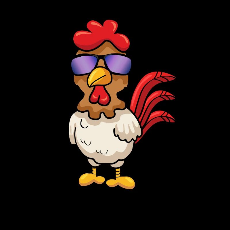 Cool Chicken With Sunglasses Comic Chicken Gift