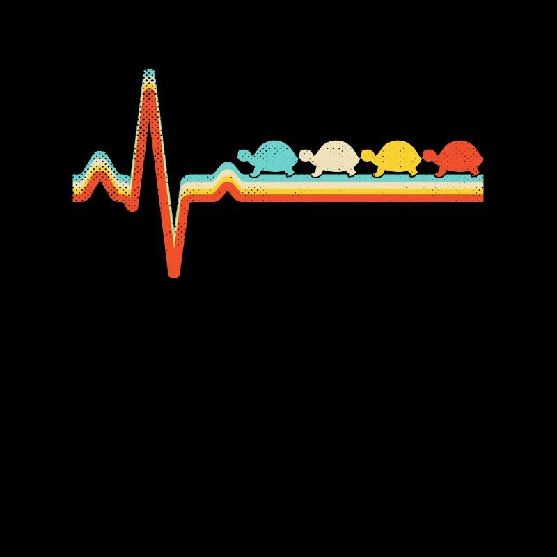 Turtle Retro Heartbeat