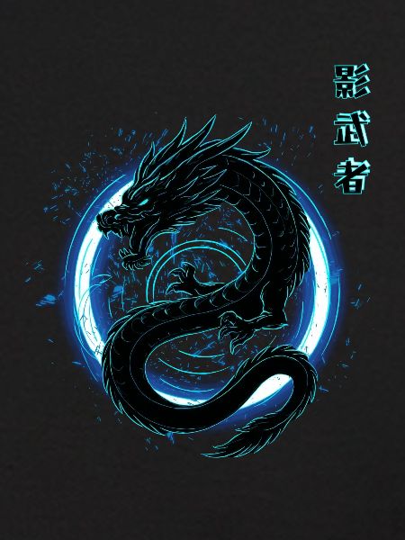 Japanisch neon blauer - Drache