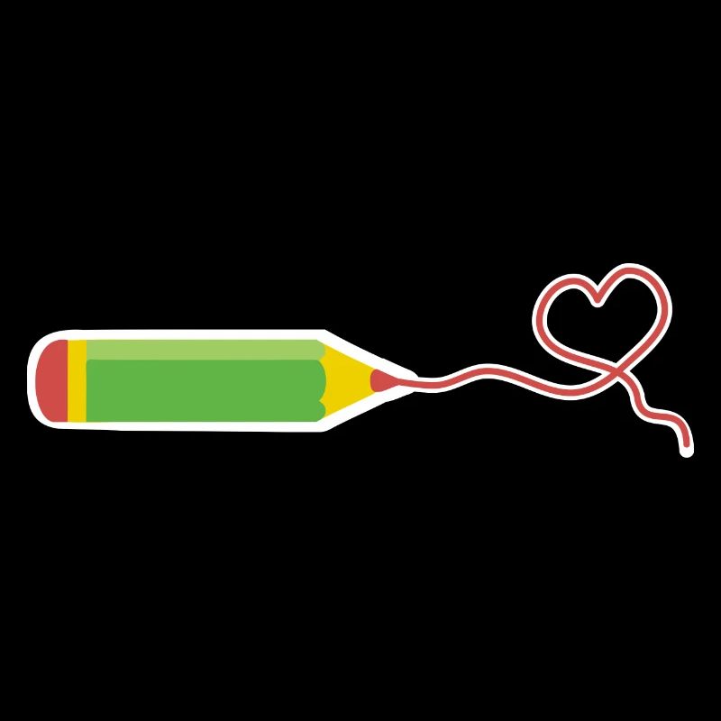 Crayon à dessin avec coeur