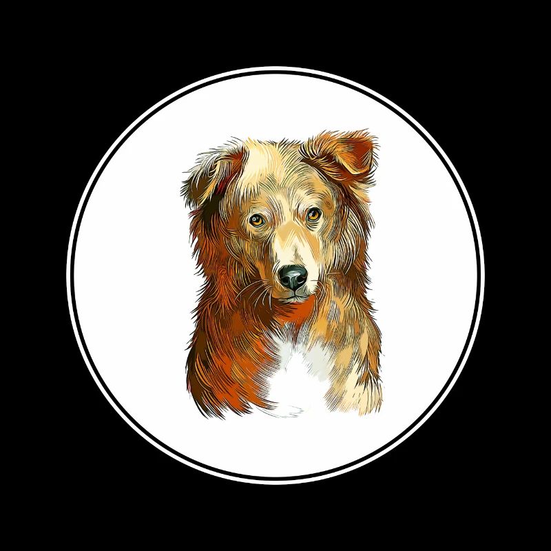 Illustration de l’aquarelle de chien de berger basque