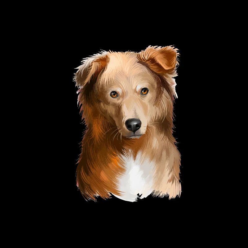 Illustration de l’aquarelle de chien de berger basque