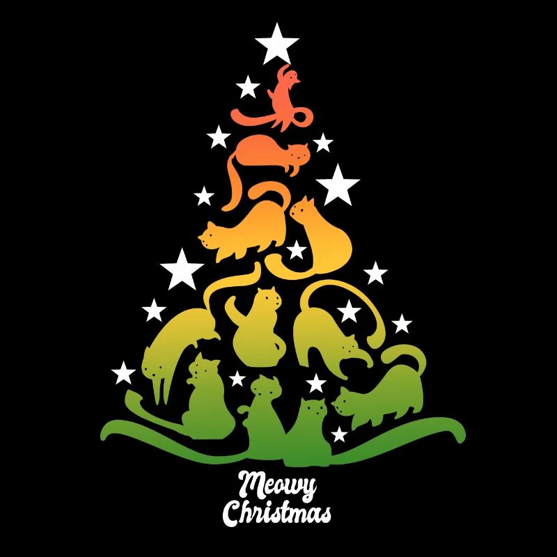 Meowy Christmas - Katze - Weihnachtsbaum Geschenk