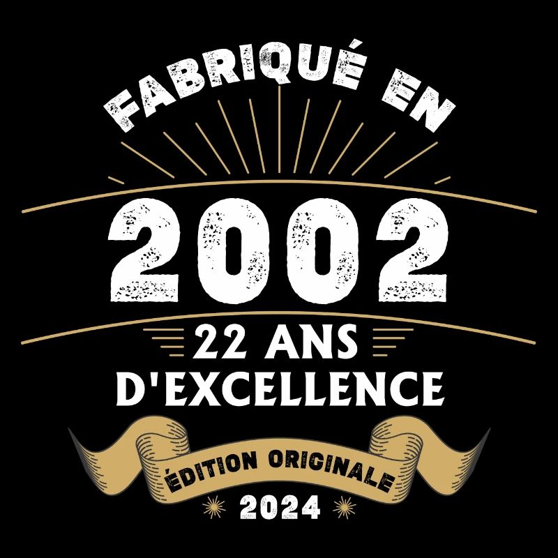 Fabriqué en 2002 22 ans d'excellence originale