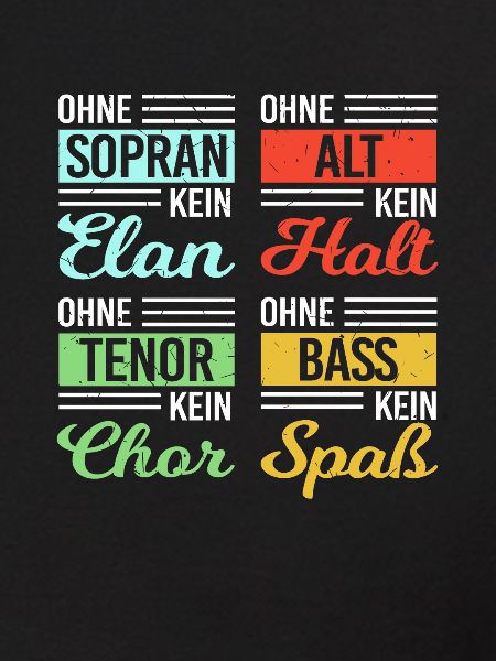 Sopran Alt Tenor Bass Chor Chorprobe Singen