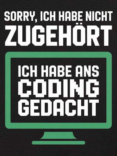 Coding Gedanke am Bildschirm