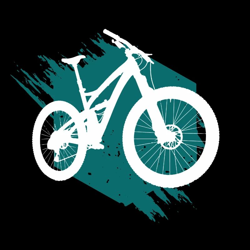 VTT vélo sans texte bleu-vert