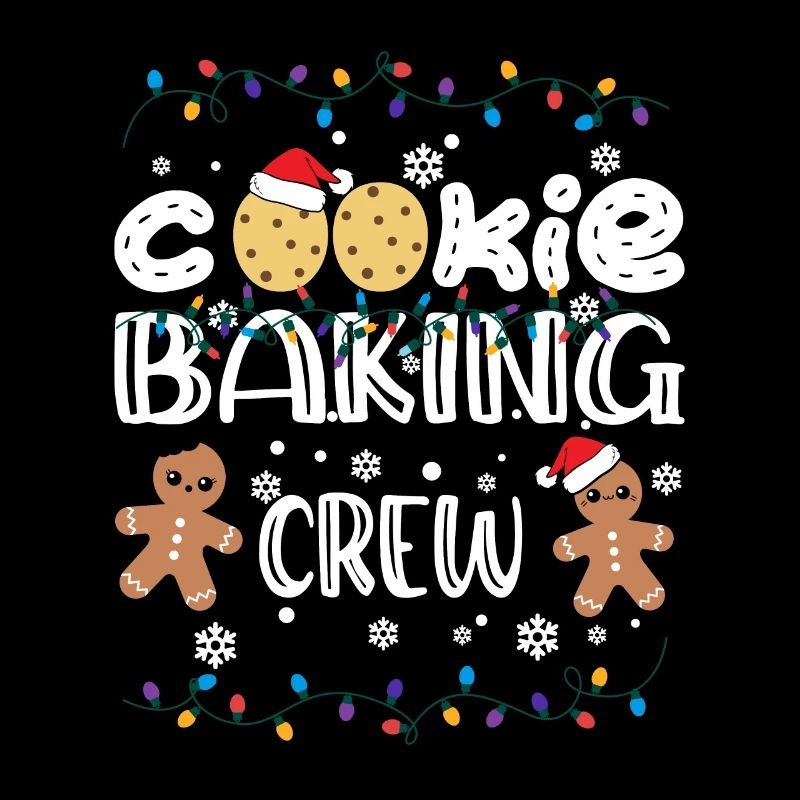 Lumières de Noël Équipe de cuisson de biscuits de Noël