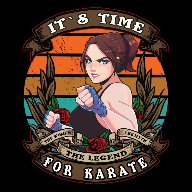 Its time for karate retro Frau