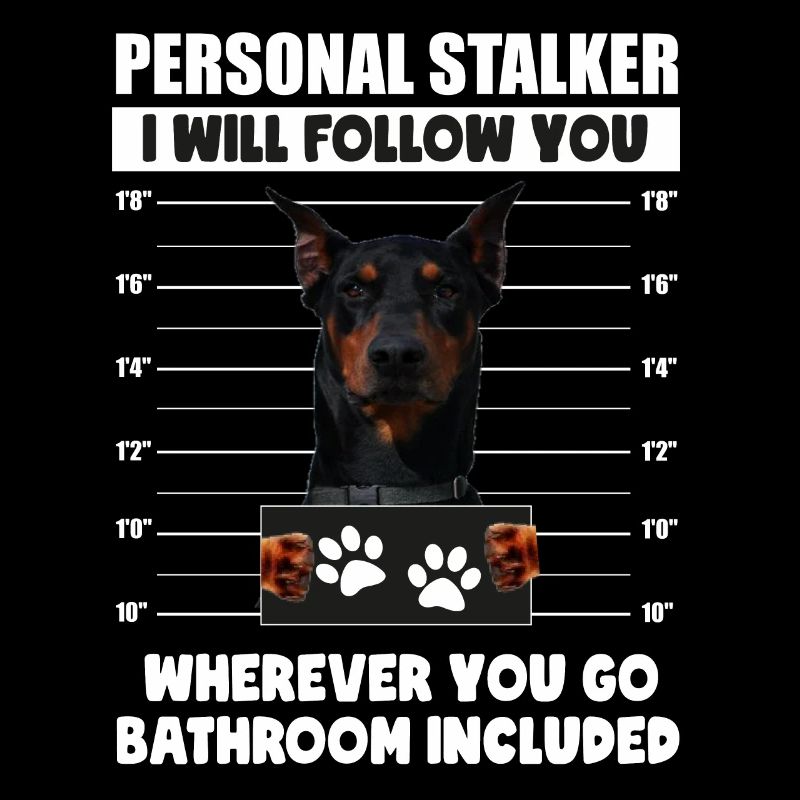 Persönlicher Stalker-Hund, Dobermann, deutscher Pinscher