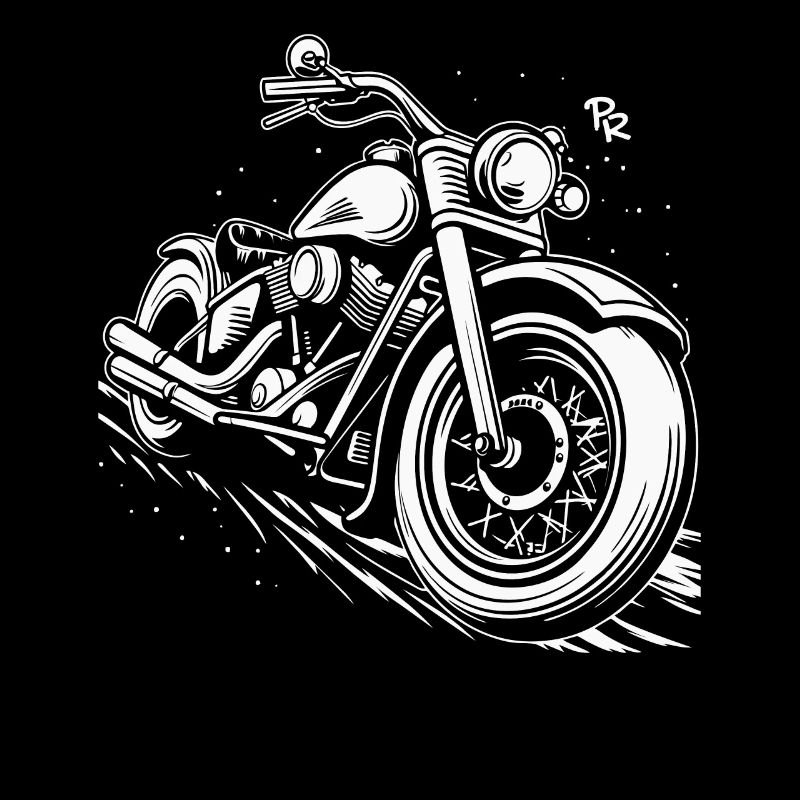 Large Chopper Motorcycle Bike