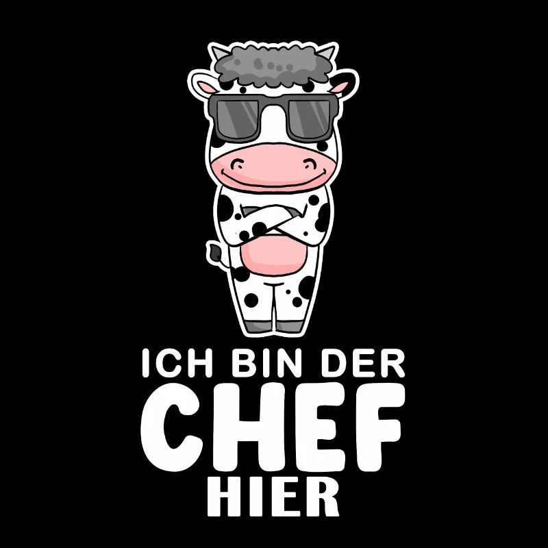 Chef Spruch Anführer Kuh Motiv