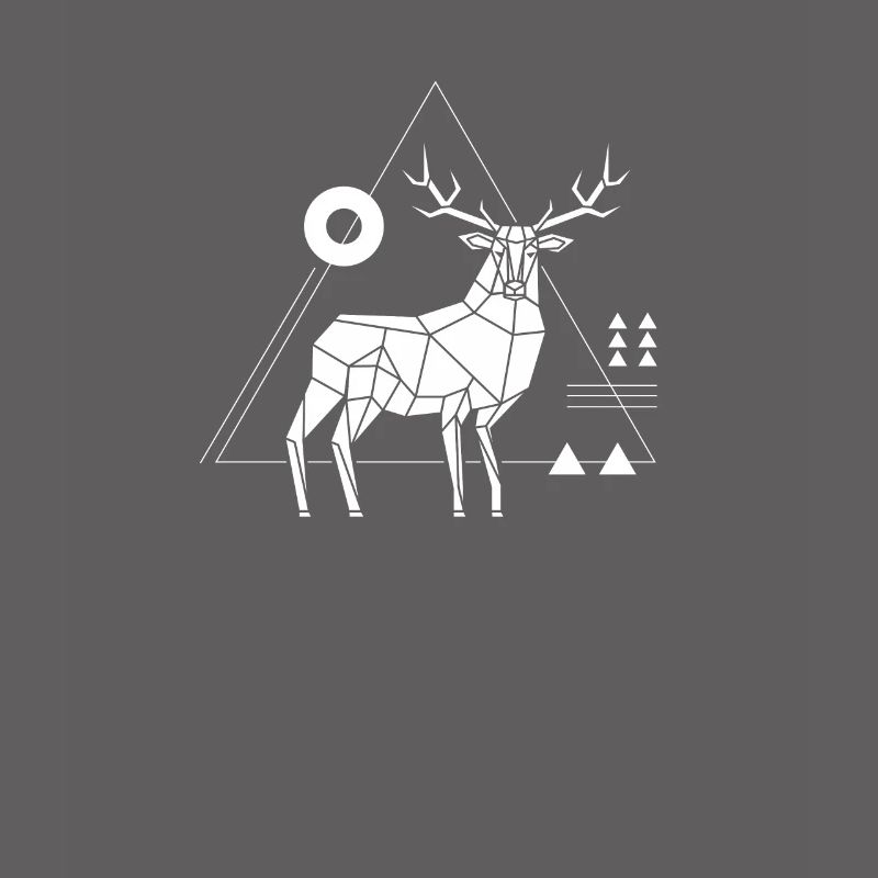 Deer Polygon Geometry Stag Low Poly Wild Animal