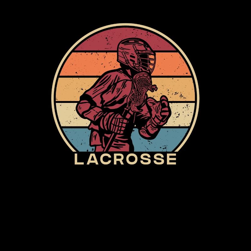 Retro Lax Spieler Polocrosse Intercrosse Trainer