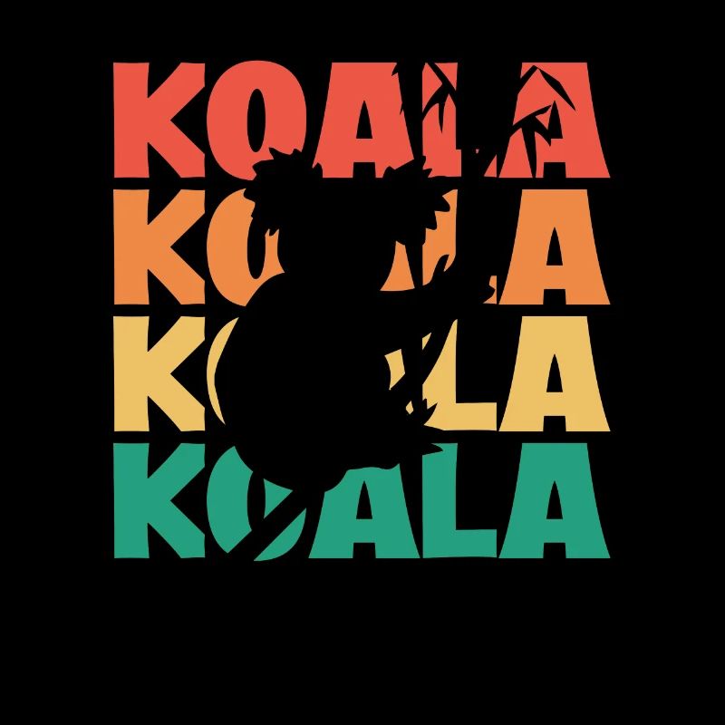 Texte rétro Koalabear Phascolarctos Cinereus