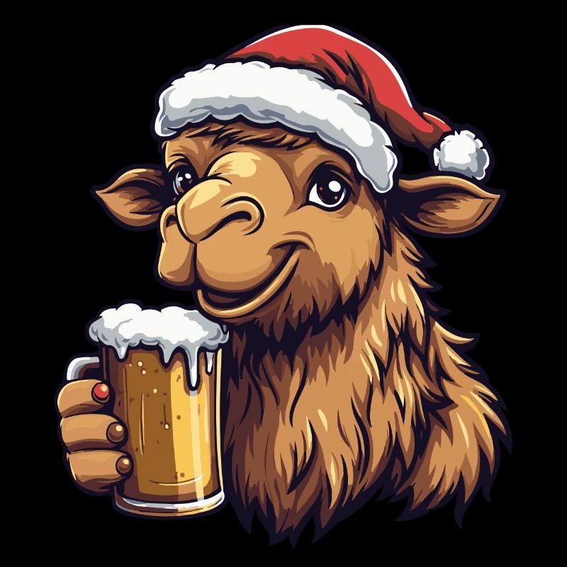 Kamel Weihnachten Bier Lustig