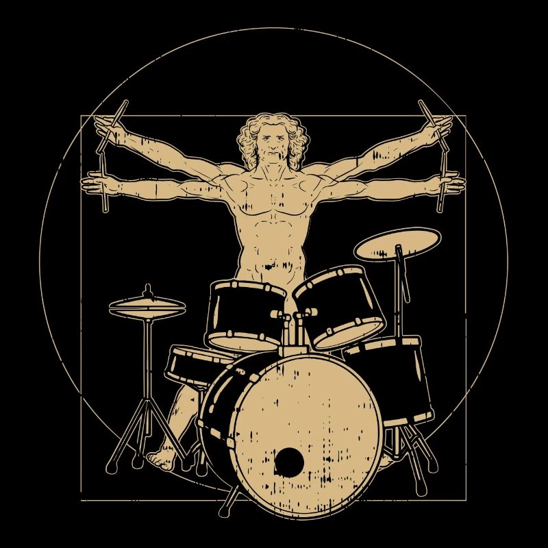 Vitruvian Schlagzeuger Geschenk
