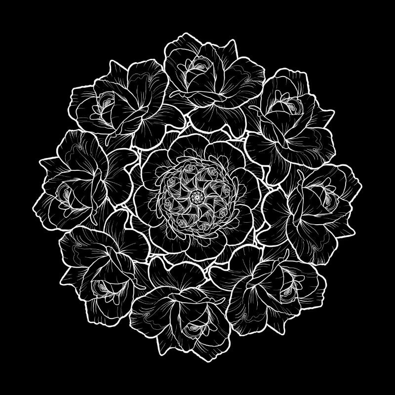 Bouquet de rose - blanc