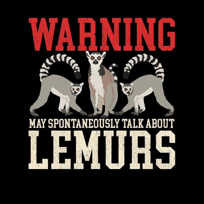 Lemur Katta Lemuren Ringelschwanz Lemure Geschenk
