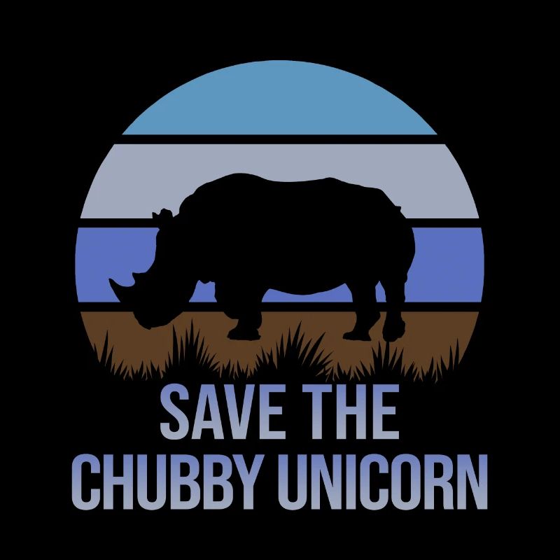 Speichern Sie die Chubby Einhorn lustige Rhino Chibby Einhorn