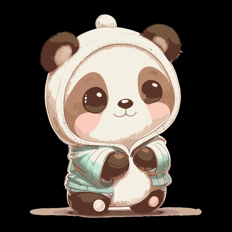 Panda Bear Panda Bear Mignon Mignon Bébé Cartoon Comic