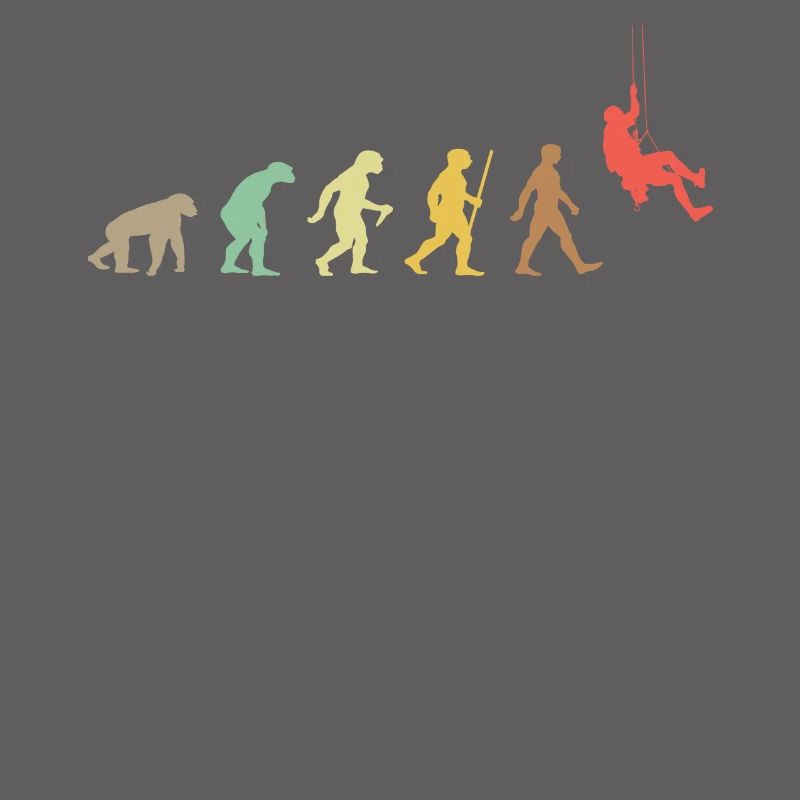Climbing Retro Rock Climbing Evolution Climber