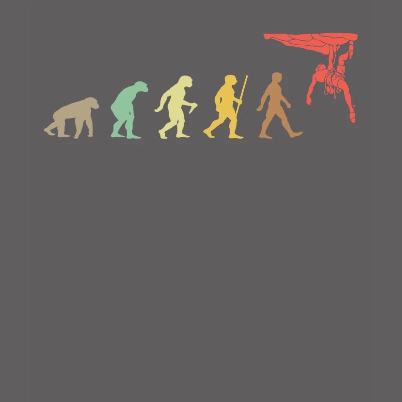 Climbing Retro Rock Climbing Evolution Climber