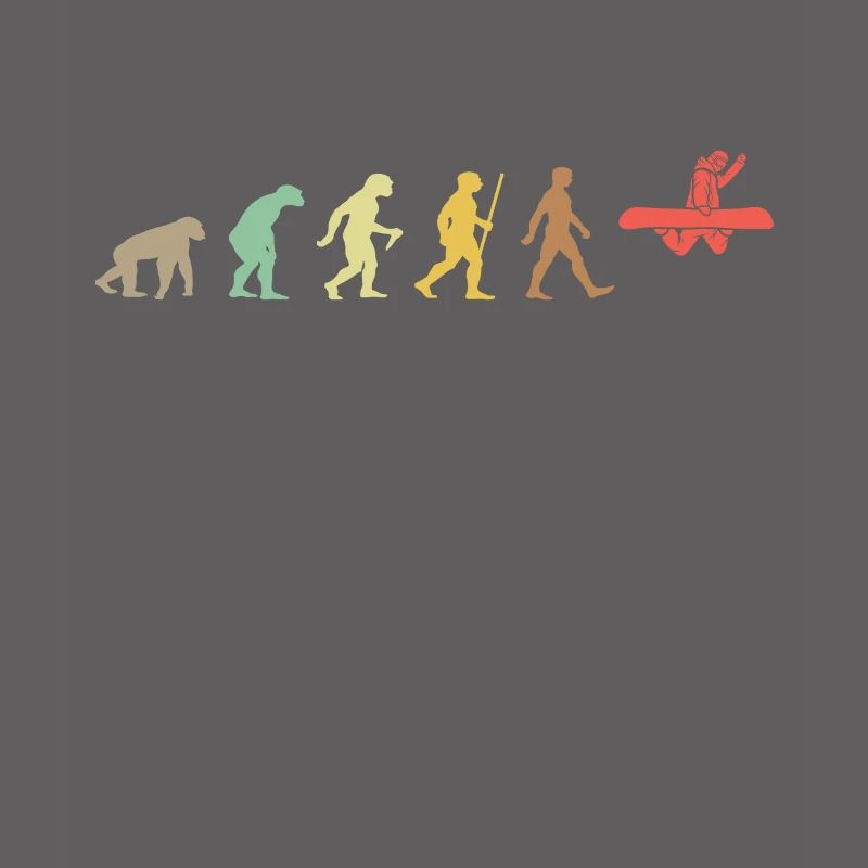 Snowboarden Retro Snowboard Evolution Snowboarder
