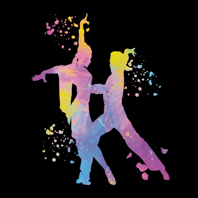 Danseur d’aquarelle de couple de danse latine