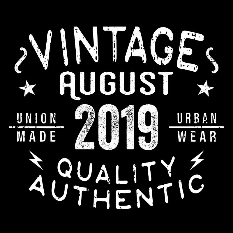 August 2019 Geburtstagsgeschenk August 2019 Retro