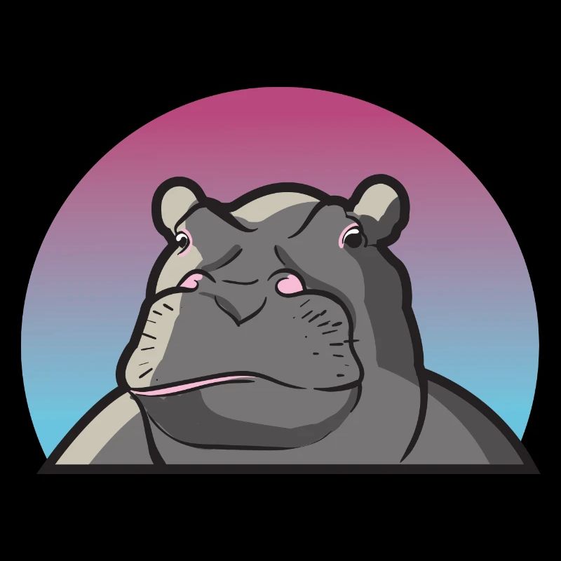 Hippo Nilpferd Flusspferd Dickhäuter Geschenk Tier