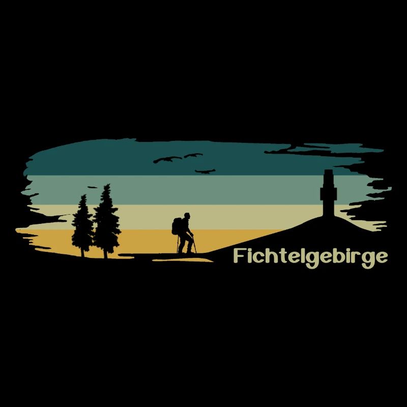 Fichtelgebirge Wanderer Schneeberg