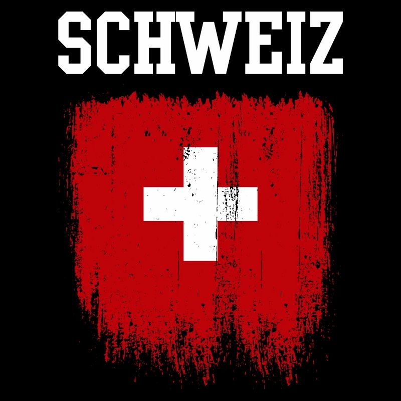 Schweizer Flaggen-Pinselstrichwappen